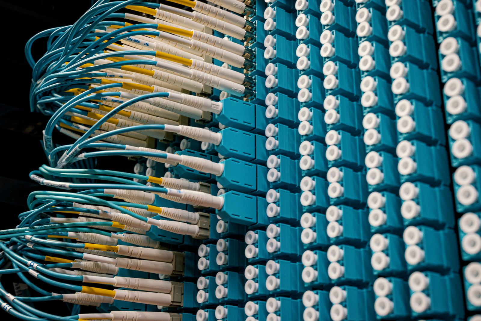 Fiber optic connections inside network equipment